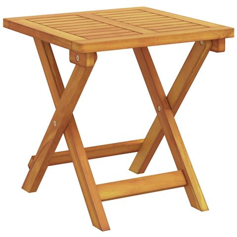 Sdraio con Ruote 2 pz con Tavolo e Cuscino in Legno Massello d'Acacia - Foto 2