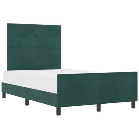Struttura Letto  Verde Scuro 120x200 cm Velluto - Foto 1