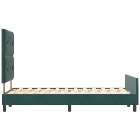Struttura Letto  Verde Scuro 120x200 cm Velluto - Foto 9