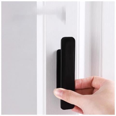 Maniglie Per Porte Scorrevoli Nere (confezione Da 2) - Abs, Autoadesive, Senza Fori Black - Foto 2