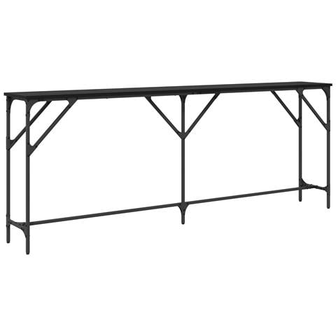 Tavolo Console Quercia Nera 200x29x75 cm Legno ingegnerizzato - Foto 1