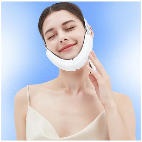 Massaggiatore Viso Intelligente Con Comandi Vocali In Inglese - Dispositivo 3d Per Lifting E Snellimento Del Viso White - Foto 2