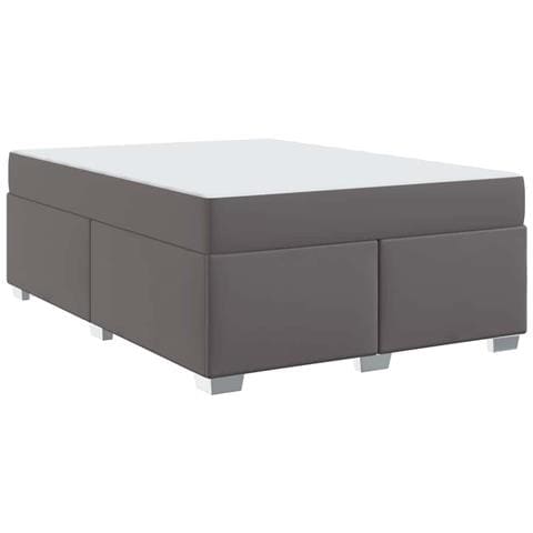 Struttura del letto Grigio 160 x 200 cm Pelle sintetica - Foto 1