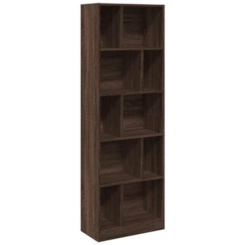 Libreria Rovere Marrone 57x28,5x174 cm in Legno Multistrato - Foto 1
