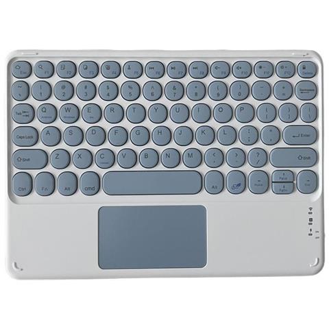 Tastiera Bluetooth Con Tasti Rotondi E Touchpad - Compatibile Con Ipad, Tablet E Smartphone Blue - Foto 1