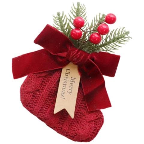 Festoso Ornamento A Campana Per Albero Di Natale - Decorazione Festiva In Tessuto E Pvc - Foto 3