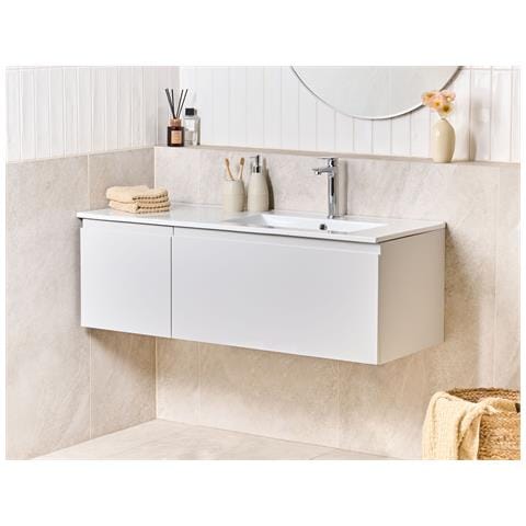 Mobiletto Con Lavabo Coroico 120 Cm Grigio Chiaro - Foto 1