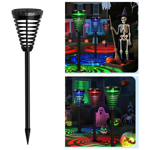 Lampada Solare Da Giardino Con Luce Calda E Rgb - Illuminazione Solare Per Halloween - Foto 2