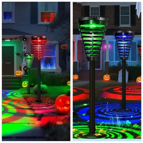 Lampada Solare Da Giardino Con Luce Calda E Rgb - Illuminazione Solare Per Halloween - Foto 3