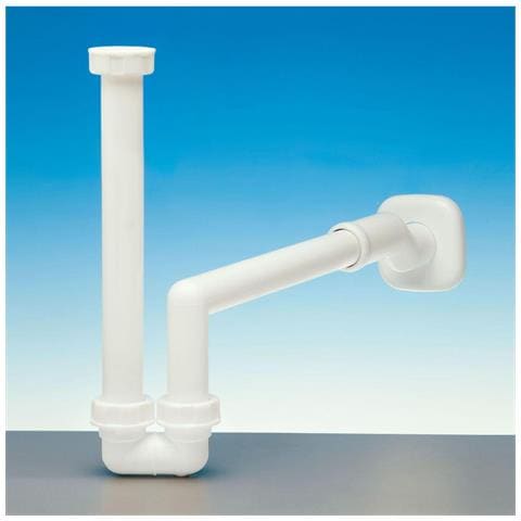 Sifone Lavabo/bidet Eccentrico 1''-11/4 Bianco Bianco - Foto 1