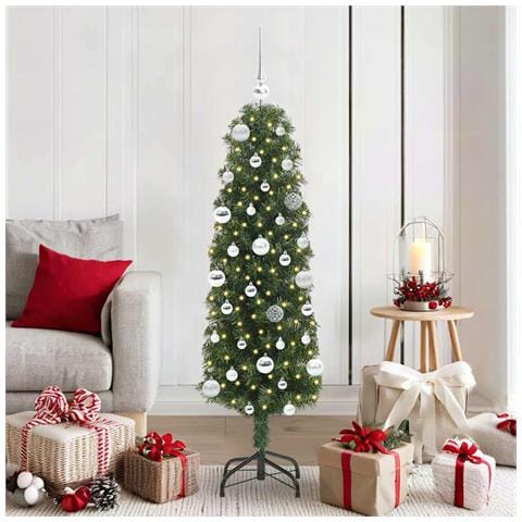Albero di Natale artificiale con 150 LED Verde 150 cm - Foto 2