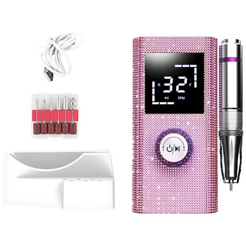 Fresatrice Per Unghie Professionale Con Funzione Memoria E Velocità Regolabile (0-45000 Rpm) Pink - Foto 1