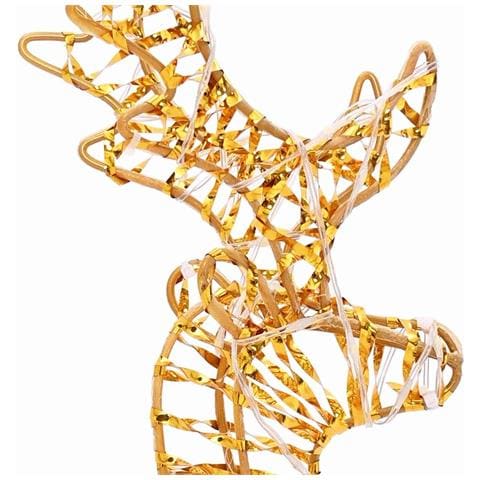 Slitta trainata da renna Bianco caldo 30 x 12 x 55 cm PET - Foto 9