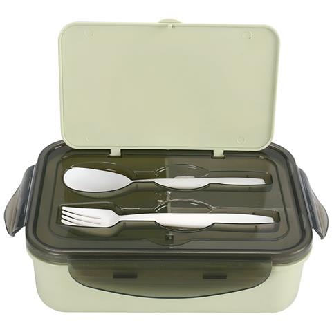 Contenitore Per Alimenti Da 1,3 L Cf-5031 Con Cucchiaio E Forchetta, Verde - Foto 2