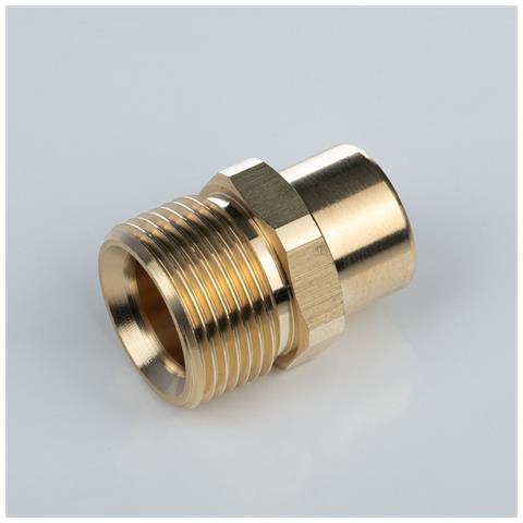 Adattatore Riduzione M22 A 1/4"" Per Idropulitrice - Ottone Di Alta Qualità | Filettatura M22x1,5 Mm, 14 Mm | Compatibile Con Accessori 1/4"" - Foto 2