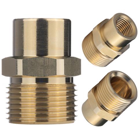 Adattatore Riduzione M22 A 1/4"" Per Idropulitrice - Ottone Di Alta Qualità | Filettatura M22x1,5 Mm, 14 Mm | Compatibile Con Accessori 1/4"" - Foto 1