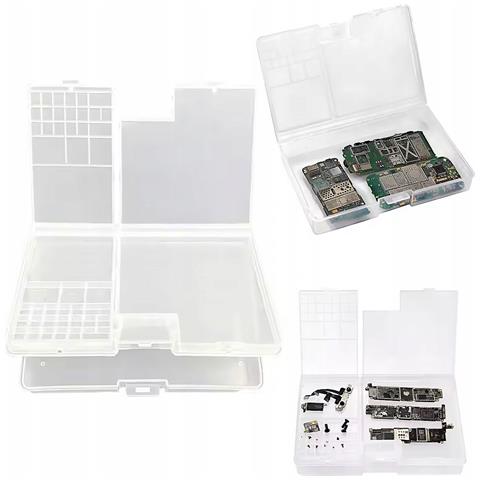Organizer Plastico A Due Livelli - 180 X 115 X 35 Mm | Materiale Pp Resistente | Per Componenti Elettronici, Viti, Cavi - Foto 1