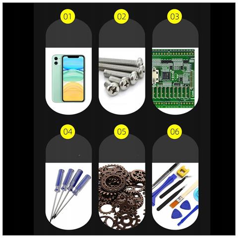Organizer Plastico A Due Livelli - 180 X 115 X 35 Mm | Materiale Pp Resistente | Per Componenti Elettronici, Viti, Cavi - Foto 7
