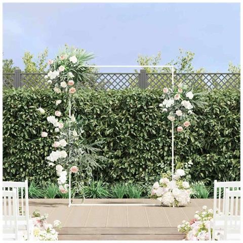 Arco Nuziale Bianco 150 x 49,5 x 200 cm Acciaio - Foto 2