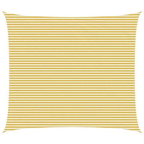 Telo Ombra Giallo e Bianco 6 x 7 m HDPE - Foto 1