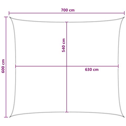 Telo Ombra Giallo e Bianco 6 x 7 m HDPE - Foto 8