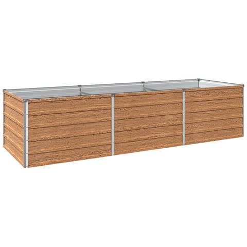 Letto rialzato da giardino Marrone legno 240 x 80 x 55 cm - Foto 1