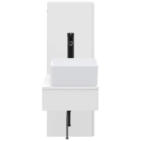 Set di mobili per il bagno 2 pz Bianco Lucido - Foto 2