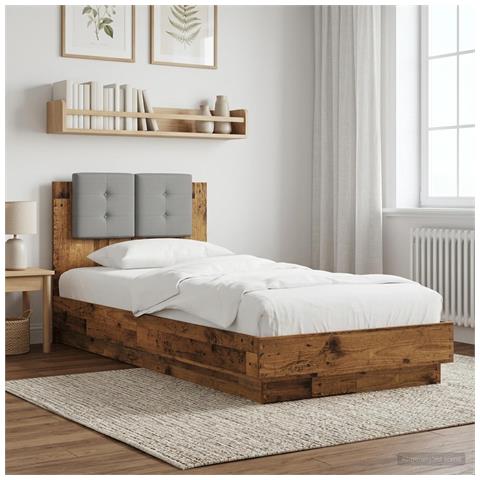 Struttura letto con testata Legno antico 80 x 200 cm - Foto 2