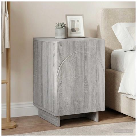 Comodino Grigio Sonoma 33,5 x 34,5 x 50 cm Legno ingegnerizzato - Foto 2