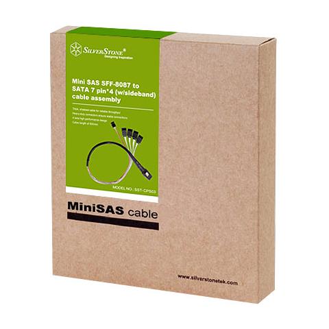 Cavi CPS03 36 pin MiniSAS SFF-8087 to SATA 7pin+SIDEBAND - Foto 3