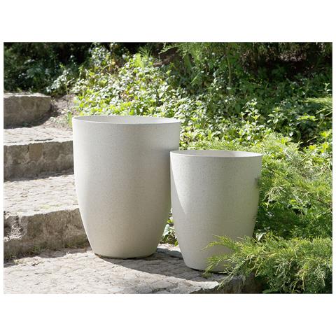 Vaso Tondo Da Interno / esterno Bianco Sporco 43x43x52cm Croton - Foto 31