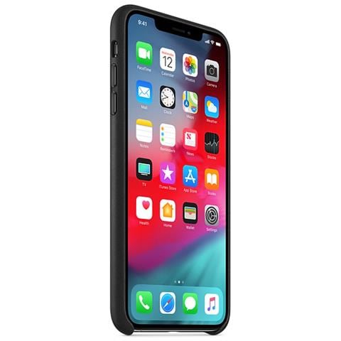 Cover Posteriore in Pelle per IPhone XS Max Colore Nero - Foto 2