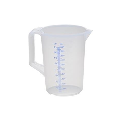 937.000 Caraffa Graduata dal 2000 ml, Pp, 2 Scala Manico Chiuso, Trasparente - Foto 1