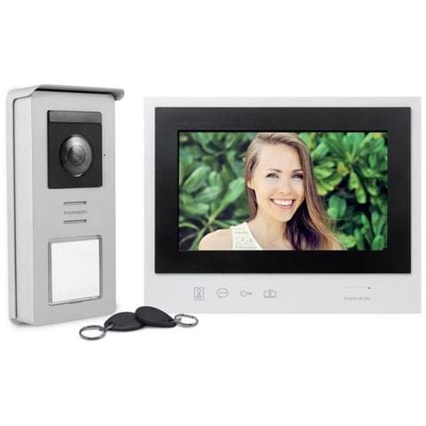 Video Citofono 2 Fili Kit Completo Casa Monofamiliare Grigio, Nero - Foto 1