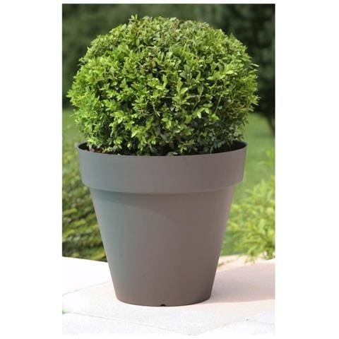 Pot De Fleurs Soleilla - Rond - 39,2 X 35,8 Cm -gris Paillet - Foto 2