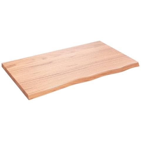 Piano Bagno Marrone 100x60x (2-4) cm Legno Massello Trattato - Foto 1
