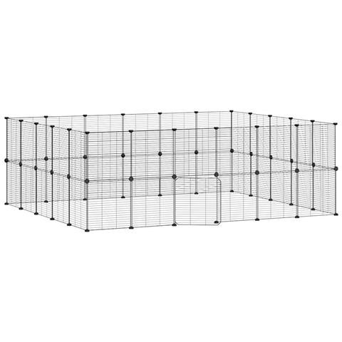 Gabbia Per Animali 44 Pannelli Con Porta Nera 35x35 Cm Acciaio - Foto 1