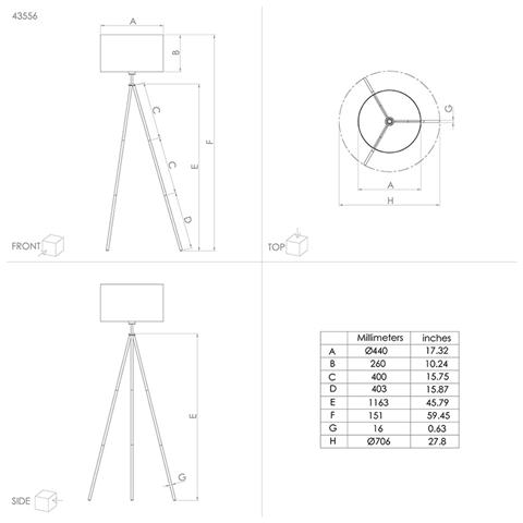 Piantana Contemporanea Arnhem 1 Luce Acciaio Bianco - Foto 2