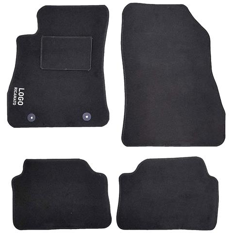 Tappetini Auto Compatibili Per Juke | Tappeti Sagomati | In Moquette Nera | Logo Ricamato Battitacco E 2 Clip Di Fissaggio | Accessori Interni - Foto 1