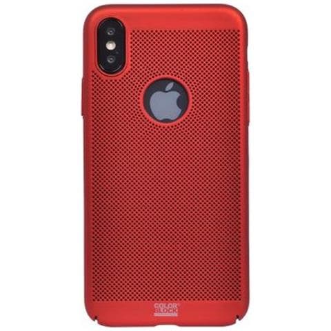 Cover Per Iphone X /xs Rigida Traforata, Rosso - Foto 1