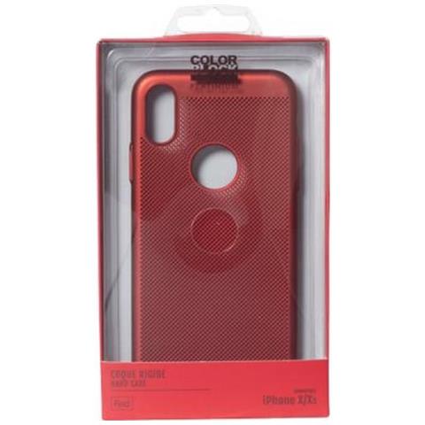 Cover Per Iphone X /xs Rigida Traforata, Rosso - Foto 2