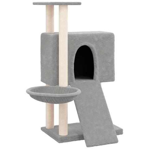 Albero Per Gatti Con Tiragraffi In Sisal Grigio Chiaro 96 Cm - Foto 1