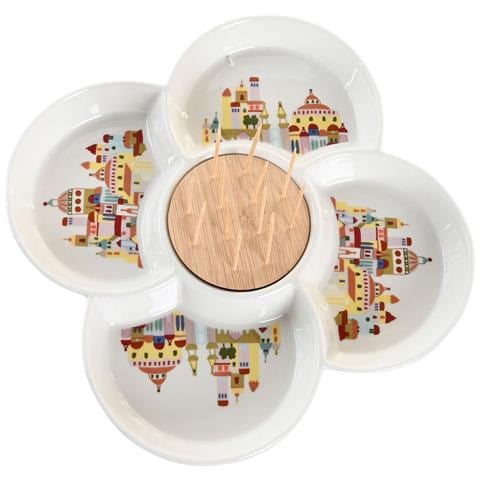 Set Da Aperitivo Dkd Home Decor Naturale Rosso Multicolore Gres 22 X 22 X 7 Cm Cottage Case - Foto 2