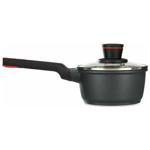 Casseruola Con Coperchio Ø 16 Cm Nero Alluminio (6 Unità) - Foto 2