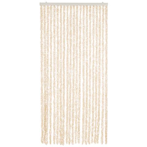 Tenda Antimosche Beige E Bianca 100x220 Cm In Ciniglia - Foto 3