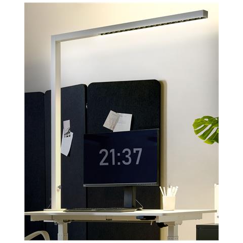 Lampada Da Tavolo Con Morsetto A Led Volans Con Dimmer Metallo Argento - Foto 8