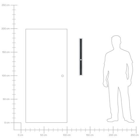 Lampada Da Parete Led Nero 80 Cm Savane - Foto 7