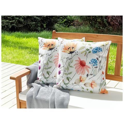 Set Di 2 Cuscini Da Esterno Multicolore 45 X 45 Cm Monesi - Foto 1