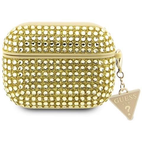 Cover Per Airpods Pro 4g Diamond Con Charm A Triangolo E Strass, Oro - Foto 1