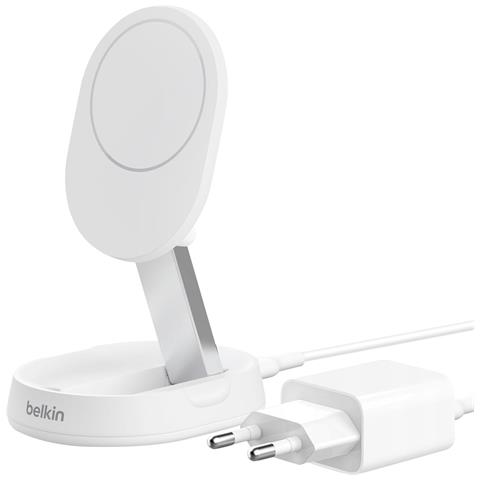 Caricatore Wireless Qi2 Boostcharge Pro 15w Con Supporto Di Ricarica Retrattile, Bianco - Foto 1
